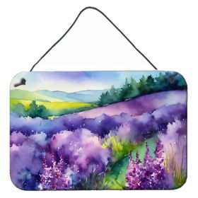 NEW New Hampshire Purple Lilac in Watercolor Wall or Door Hanging Prints Aluminum Metal Sign Kitchen Wall Bar Bathroom Plaque Home Decor, 8HX12W