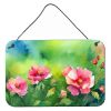 NEW Iowa Wild Prairie Roses in Watercolor Wall or Door Hanging Prints Aluminum Metal Sign Kitchen Wall Bar Bathroom Plaque Home Decor, 8HX12W