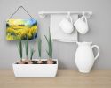 NEW Nebraska Goldenrod in Watercolor Wall or Door Hanging Prints Aluminum Metal Sign Kitchen Wall Bar Bathroom Plaque Home Decor, 8HX12W, Multicolor