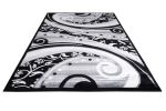 Jersey Area Rugs, Carpets For Livingroom, 7x10 Area Rugs ,1843 Black-Grey