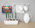 NEW Zinnias in Color Wall or Door Hanging Prints Aluminum Metal Sign Kitchen Wall Bar Bathroom Plaque Home Decor, 8HX12W, Multicolor