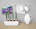 NEW New Hampshire Purple Lilac in Watercolor Wall or Door Hanging Prints Aluminum Metal Sign Kitchen Wall Bar Bathroom Plaque Home Decor, 8HX12W