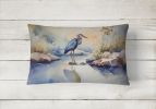 Nautical Collection Throw Pillow Throw Pillow for Indoor Couch Bed Outdoor Patio Washable, Blue Heron 2850,12Hx16W