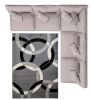 Jersey Area Rugs, Carpets For Livingroom, 7x10 Area Rugs ,1798 Black-Grey