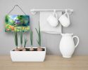 NEW Massachusetts Mayflowers in Watercolor Wall or Door Hanging Prints Aluminum Metal Sign Kitchen Wall Bar Bathroom Plaque Home Decor, 8HX12W